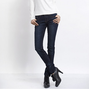 2012 autumn and winter a3 low-waist pencil pants elastic 100% female cotton denim jeans