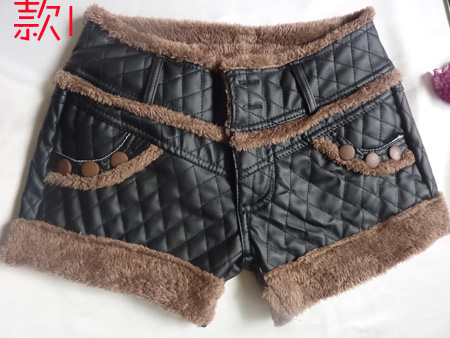 2012 autumn and winter berber fleece denim shorts plus size loose woolen shorts boot cut jeans female