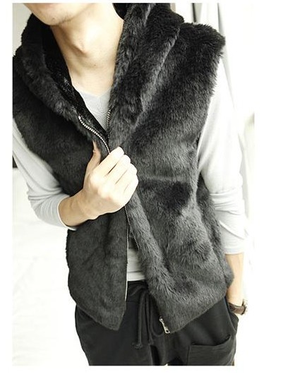 2012 autumn and winter british style mink hair fur slim with a hood vest