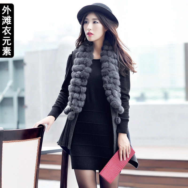 2012 autumn and winter cape heap turtleneck sweater outerwear female slim sleeveless cardigan 716