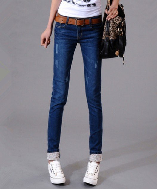 2012 autumn and winter casual two ways pencil jeans female trousers women pants free shipping