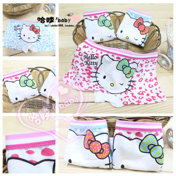 2012 autumn and winter clothing female child baby hellokitty boxer panties shorts