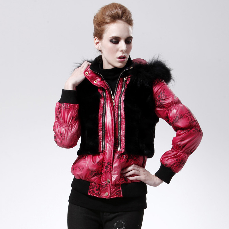 2012 autumn and winter cotton-padded jacket women's wadded jacket design short outerwear fur collar hooded short jacket winter