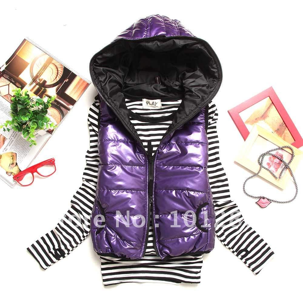 2012 autumn and winter down cotton vest women's fashion hooded vest Women women's kaross vest