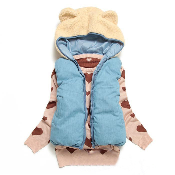 2012 autumn and winter ear hat cotton vest vest female outerwear