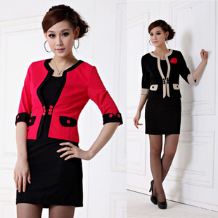 2012 autumn and winter fashion new arrival female work wear set female formal work wear professional set skirt work wear