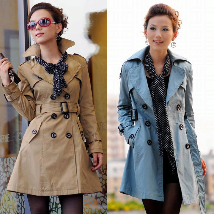 2012 autumn and winter hot-selling  women's medium-long elegant slim trench ,female outerwear#M079