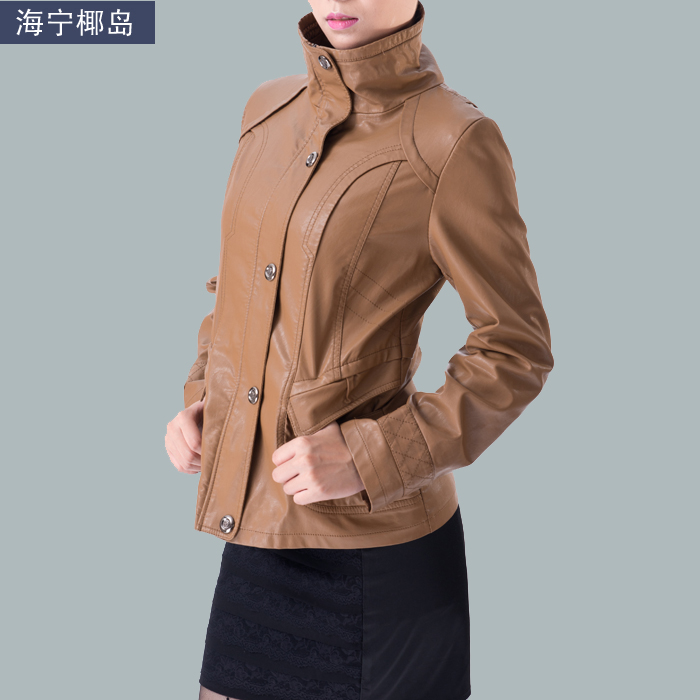 2012 autumn and winter leather clothing female slim short design genuine leather sheepskin outerwear plus size clothing