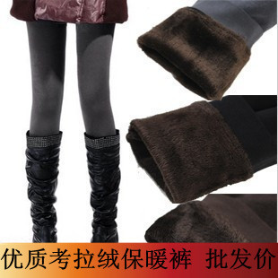 2012 autumn and winter legging koala double layer velvet plus velvet thickening warm pants boot cut jeans ball warm pants