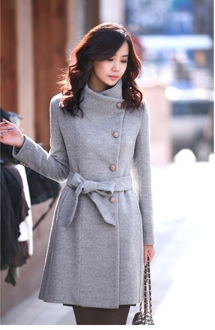 2012 autumn and winter long design formal slim thickening woolen outerwear women's overcoat trench