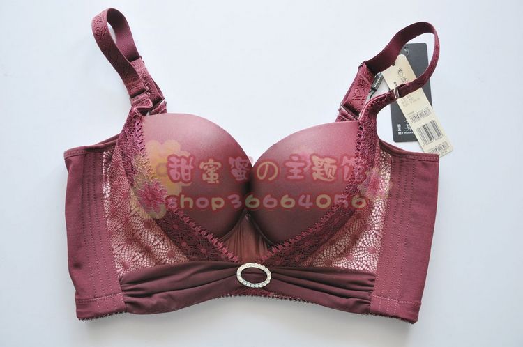 2012 autumn and winter m1208a1 side gathering small push up bra a cup b underwear 5 buttons