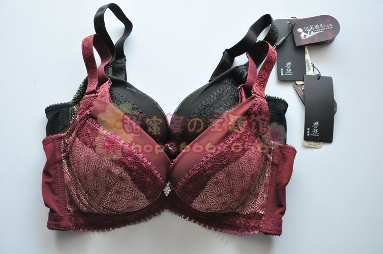 2012 autumn and winter m1208a4 side gathering push up water bag cup bra a cup b underwear 3 buttons