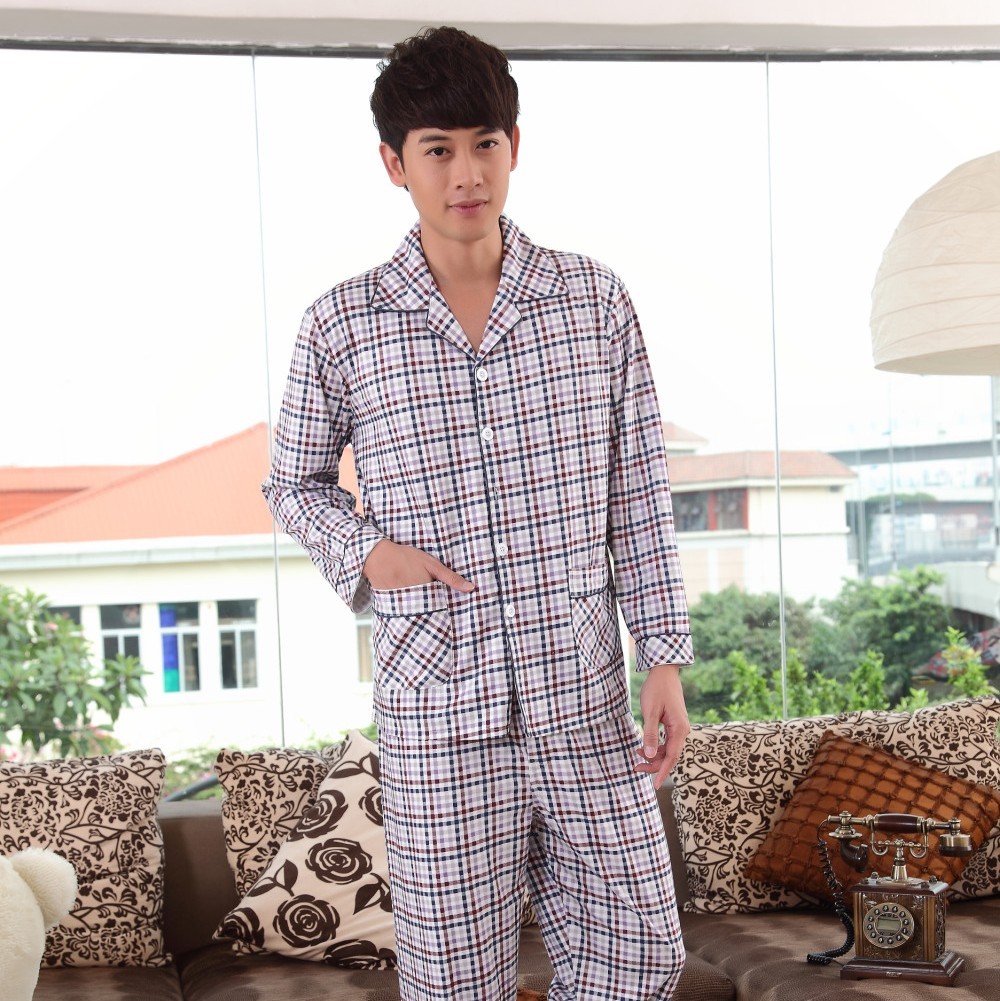 2012 autumn and winter male long-sleeve sleepwear knitted cotton thickening sleepwear quality honourable lounge set