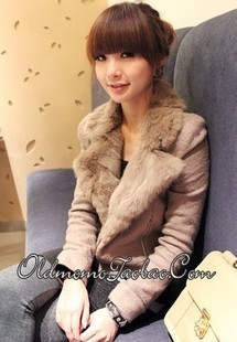 2012 autumn and winter new arrival women's plus size fur collar slim long-sleeve blazer sweatshirt short jacket