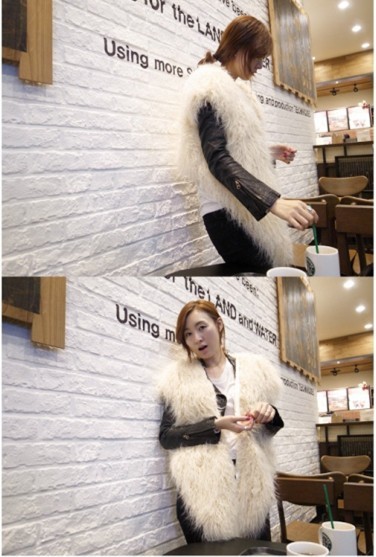 2012 autumn and winter new arrival wool fur coat vest beach wool rabbit fur irregular