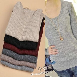 2012 Autumn and Winter New Women's Round Neck Korean Loose Long Sleeve Stripe Leisure Sweater