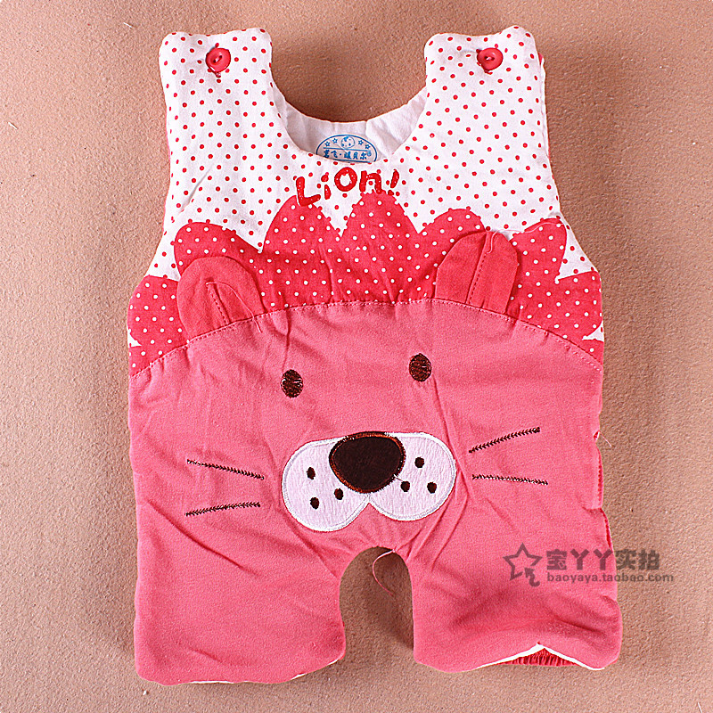 2012 autumn and winter newborn baby clothes supplies baby thermal bellyached cartoon cotton-padded thickening vest apron