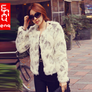 2012 autumn and winter noble ladies fur coat tie-dyeing blended-color long-sleeve cardigan outerwear women's