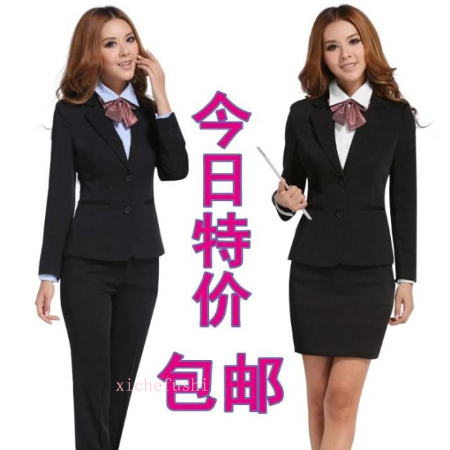 2012 autumn and winter ol work wear professional set formal fashion long-sleeve women's work wear suit set