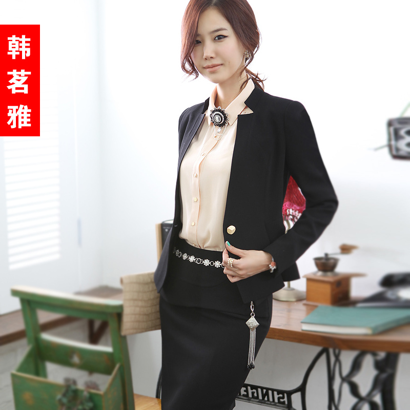 2012 autumn and winter outerwear work wear women formal set piece set ol slim skirt