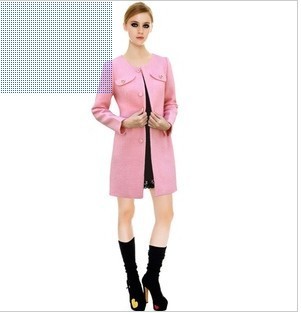 2012 autumn and winter quality thick cashmere overcoat women's winter wool overcoat outerwear