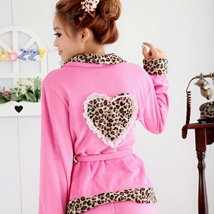 2012 autumn and winter sleepwear toweled long-sleeve set brief winter lounge robe twinset