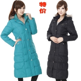 2012 autumn and winter slim cotton-padded jacket casual women's long design down cotton-padded jacket overcoat