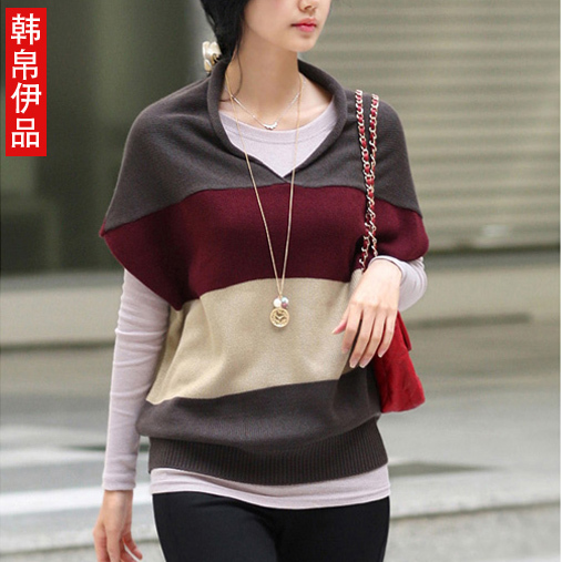 2012 autumn and winter sweater women knitted batwing shirt trend plus size outerwear Women new arrival