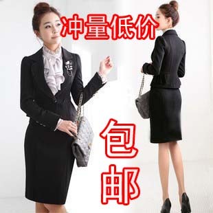 2012 autumn and winter sz professional women's ol shirt blazer dress work wear work wear professional set 7