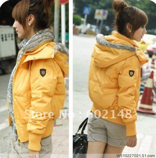 2012 autumn and winter thermal long-sleeve cotton-padded jacket outerwear fur collar Women thickening hooded wadded jacket