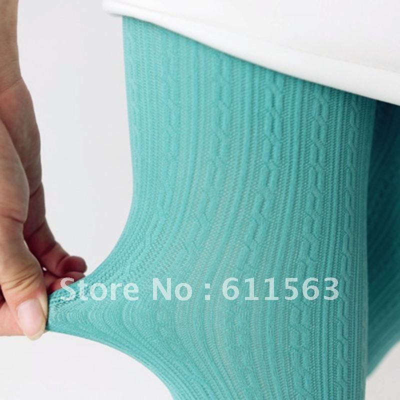 2012 autumn and winter twisted pantyhose multicolour bars stockings women's velvet legging socks