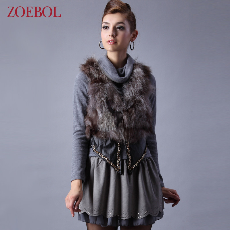 2012 autumn and winter vest female fashion vest fur vest outerwear female