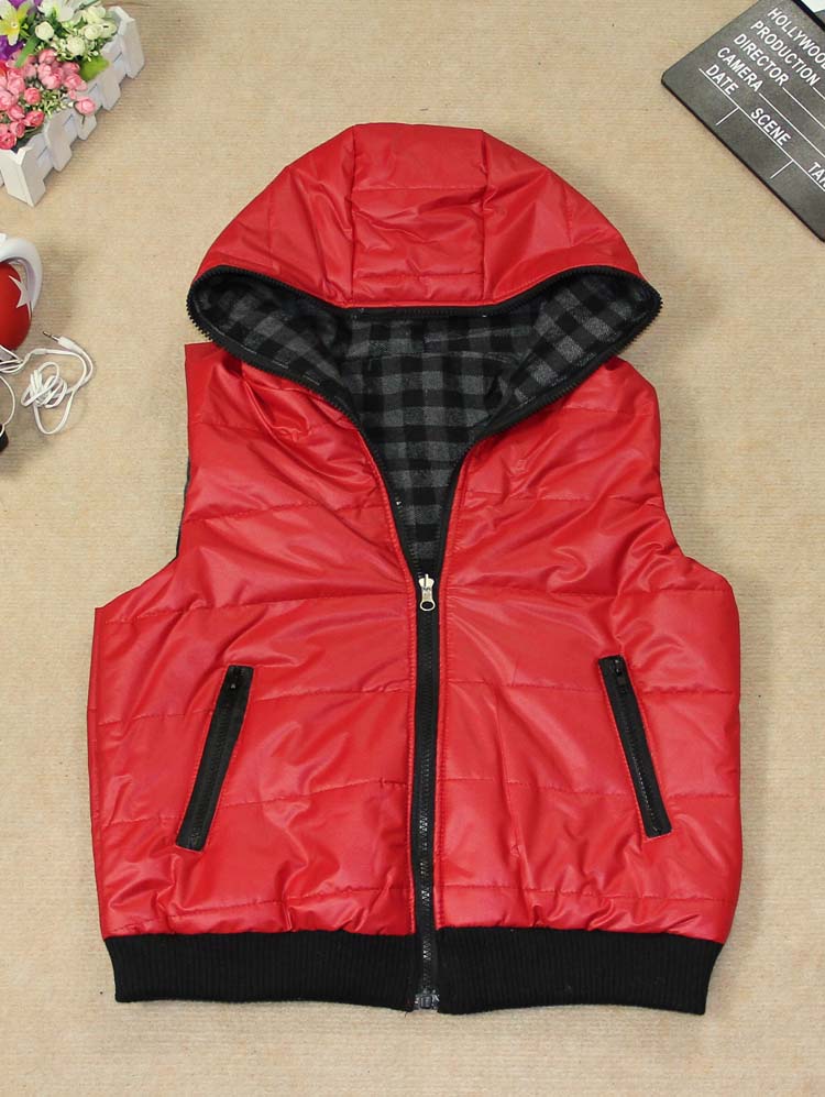 2012 autumn and winter vest female thickening cotton vest slim vest faux leather vest outerwear