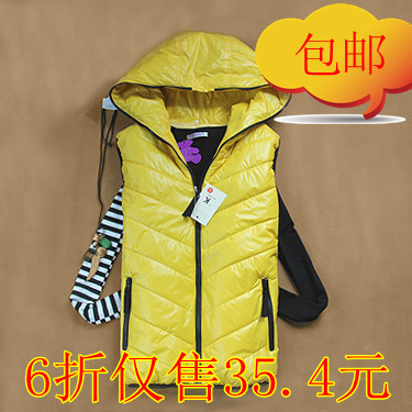 2012 autumn and winter wadded jacket women's candy chromophous outerwear vest vest