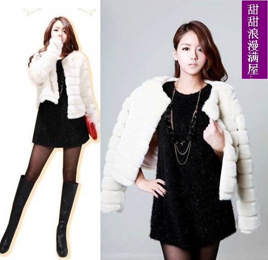 2012 autumn and winter women 045409 hot-selling gorgeous elegant fur white outerwear