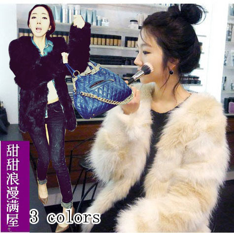 2012 autumn and winter women 130851 noble white fur thermal outerwear