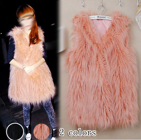 2012 autumn and winter women 866351 luxury fashion long design faux vest