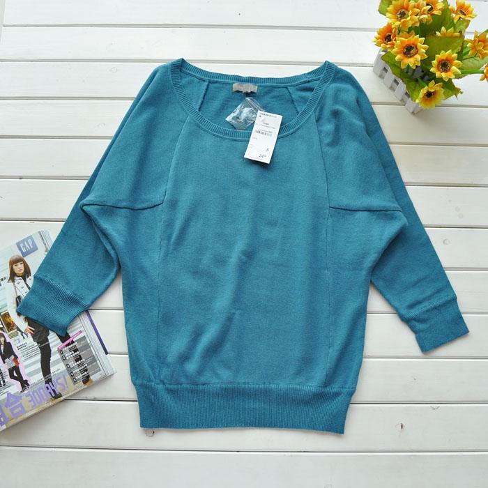 2012 autumn and winter Women batwing shirt sweater pullover plus size 2l31m (WC001)