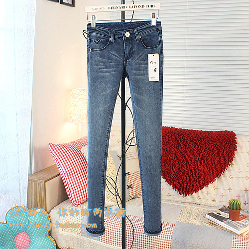 2012 autumn and winter women elastic jeans slim pencil pants casual female skinny pants