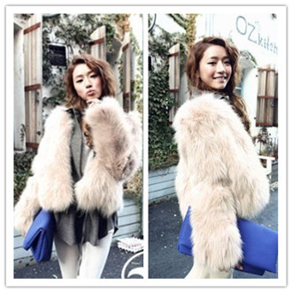 2012 autumn and winter women faux rabbit fur short cardigan jacket north dress outerwear