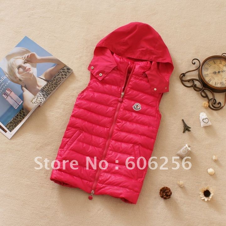 2012 autumn and winter women loose casual  hooded brand down vest,down clothing