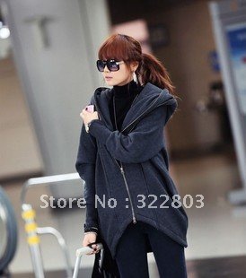 2012 autumn and winter women's new, personalized double zipper thickening sweater Woman