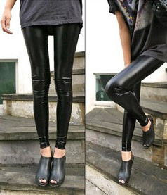 2012 autumn and winter women's slim faux leather thickening beaver velvet warm pants legging plus size