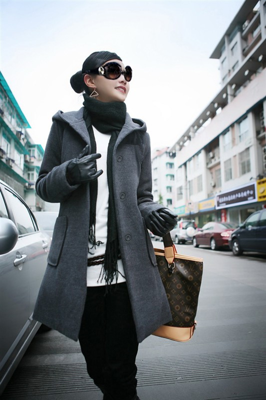 2012 autumn and winter women single breasted overcoat plus size wadded jacket woolen outerwear thickening cotton-padded jacket