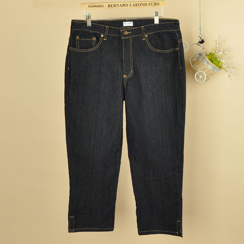 2012 autumn and winter women straight jeans capris plus size 6p252k (WC001)