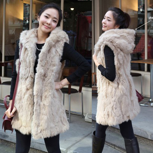 2012 autumn and winter women thermal faux vest fur cape vest medium-long outerwear