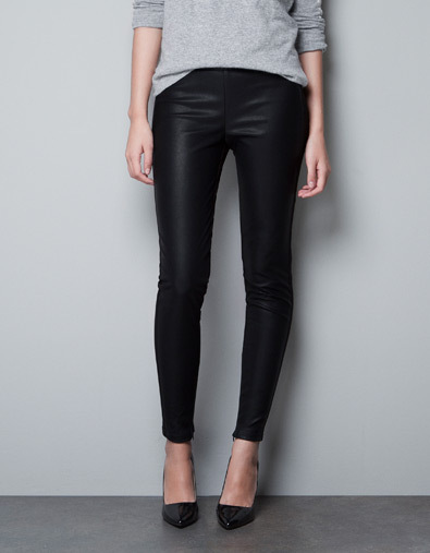 2012 autumn and winter women women's casual patchwork leather pants elastic legging