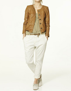 2012 autumn casual single breasted brown PU leather short jacket