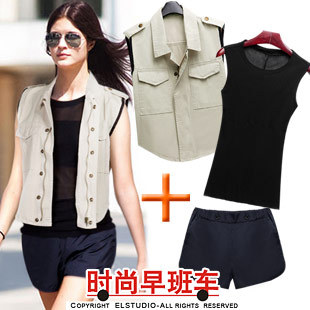 2012 autumn casual vest piece set jk760