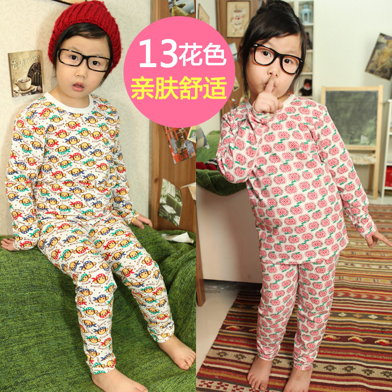 2012 autumn child boys clothing girls clothing long-sleeve t lounge long johns trousers underwear set 5071